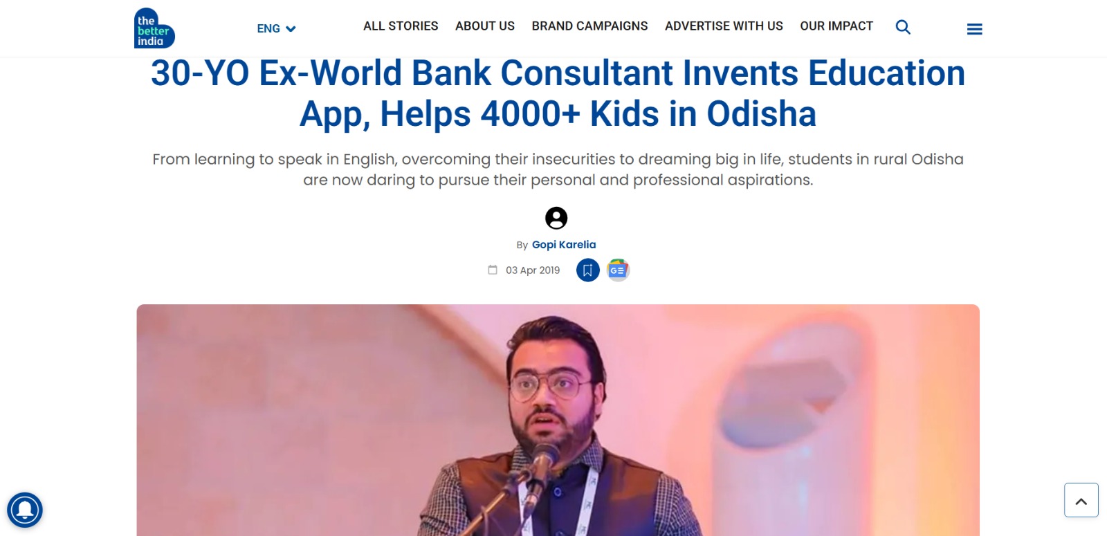 The Better India coverage