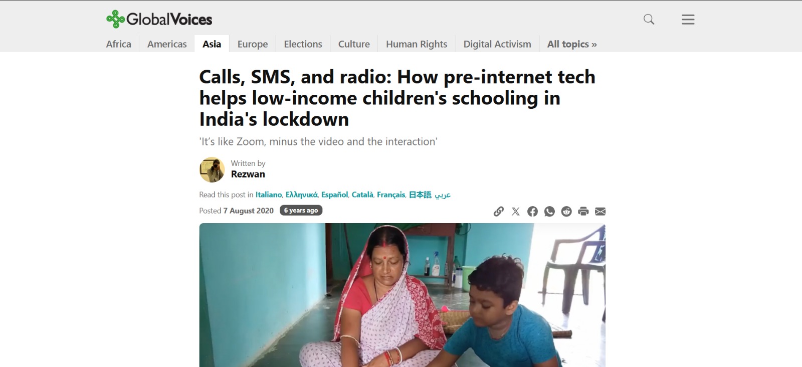 Global Voices coverage